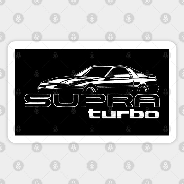 Mk3 Toyota Supra Turbo (White) Magnet by thesupragoddess